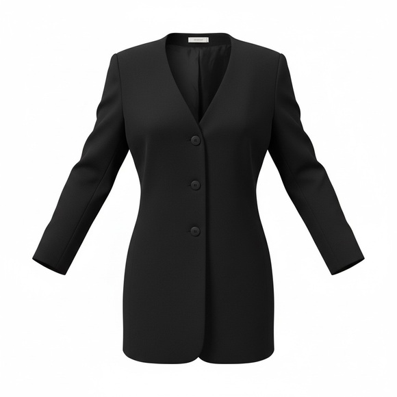 Jos. A. Bank Jackets & Blazers - Jos A Bank Womens Blazer Size 10 Black Minimalist Career Office Jacket Workwear